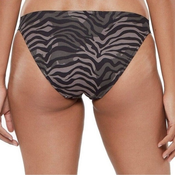 Sanctuary 2pc Here Kitty Kitty Keyhole High Neck Zebra Bikini Top & Bottoms NWT - Picture 7 of 12
